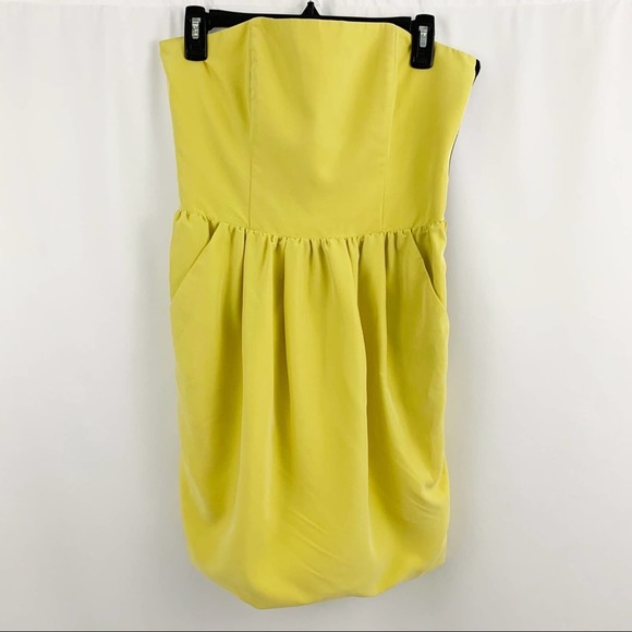 Rachel Roy Yellow Strapless Dress 8 - Picture 1 of 8